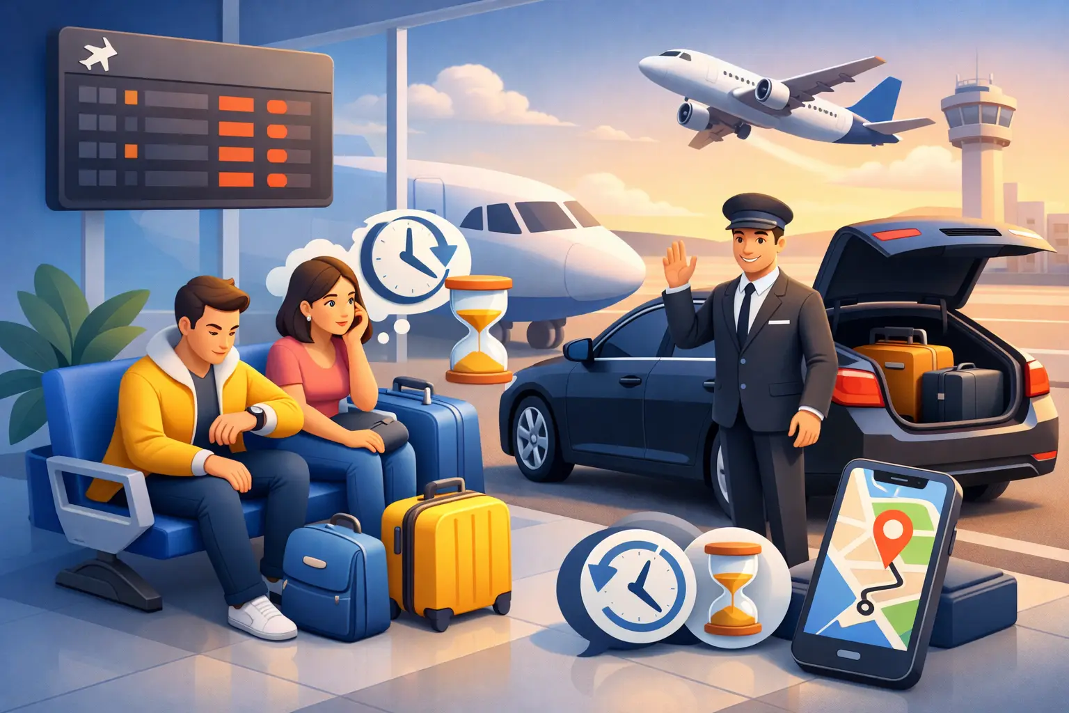 Airport Transfer With Flight Delay: What Helps